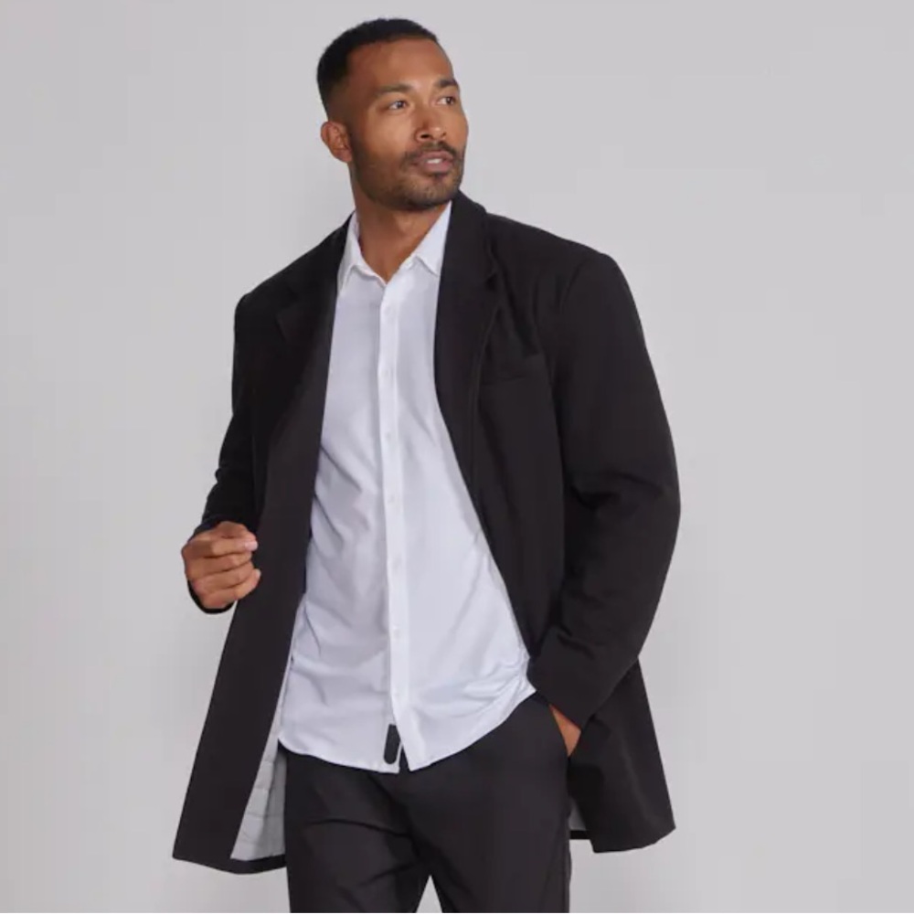 BYLT Basics Men's Black Pea Coat